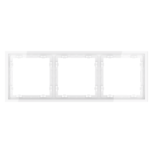 Рамка пластиковая Voltum S70 на 3 поста Белый Глянцевый VLS100301