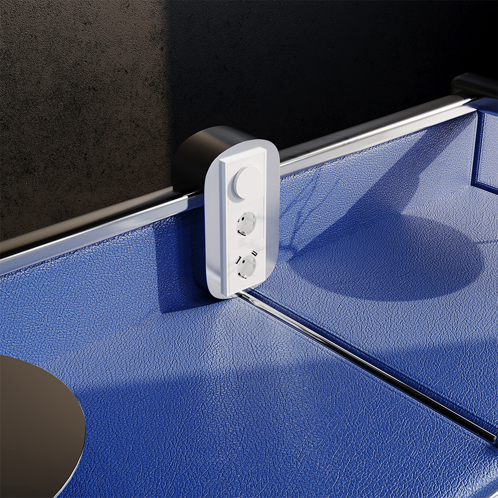 Рамка пластиковая Voltum S70 на 3 поста Белый Глянцевый VLS100301 — изображение 3