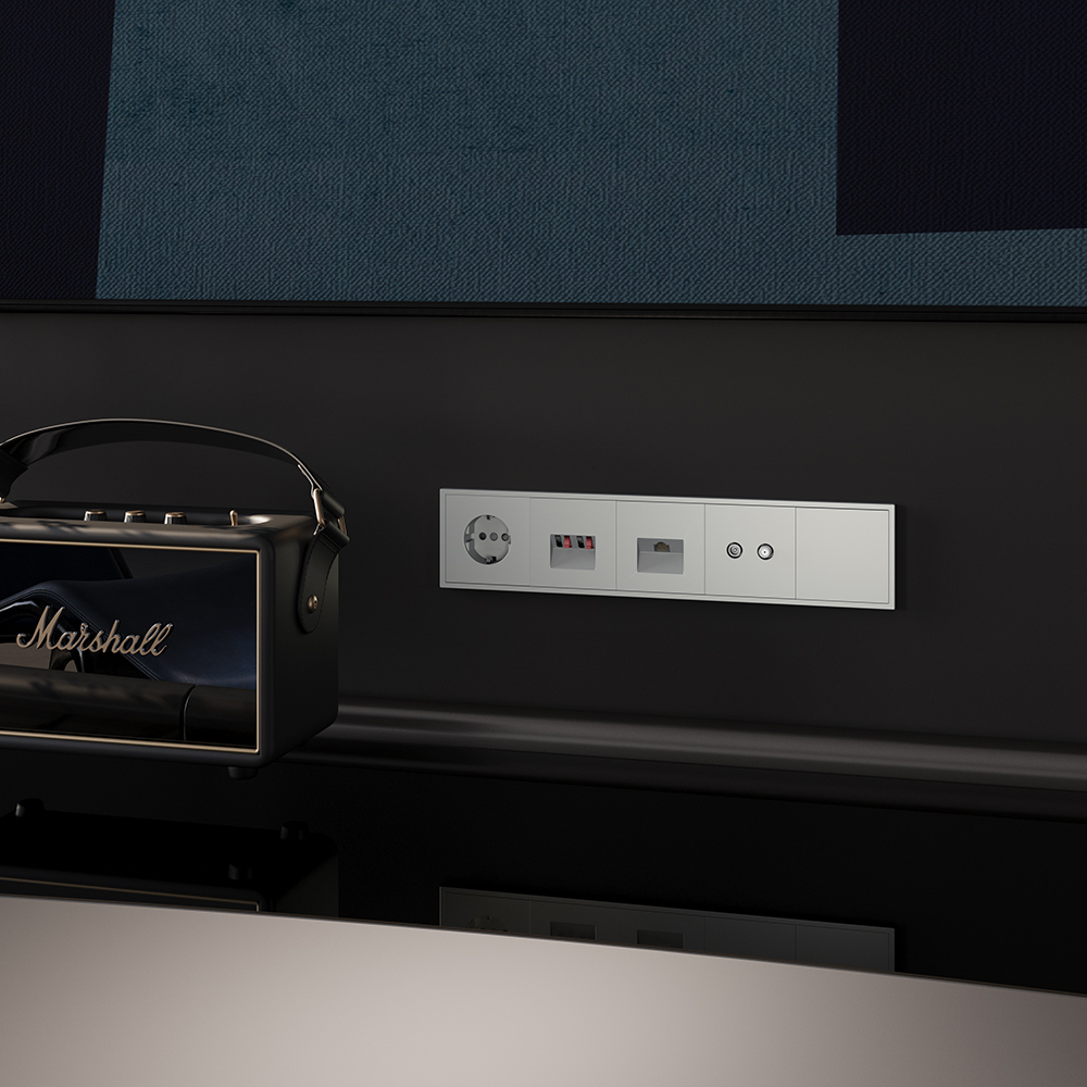 Рамка пластиковая Voltum S70 на 5 постов Сталь глянцевая VLS100505 — изображение 3