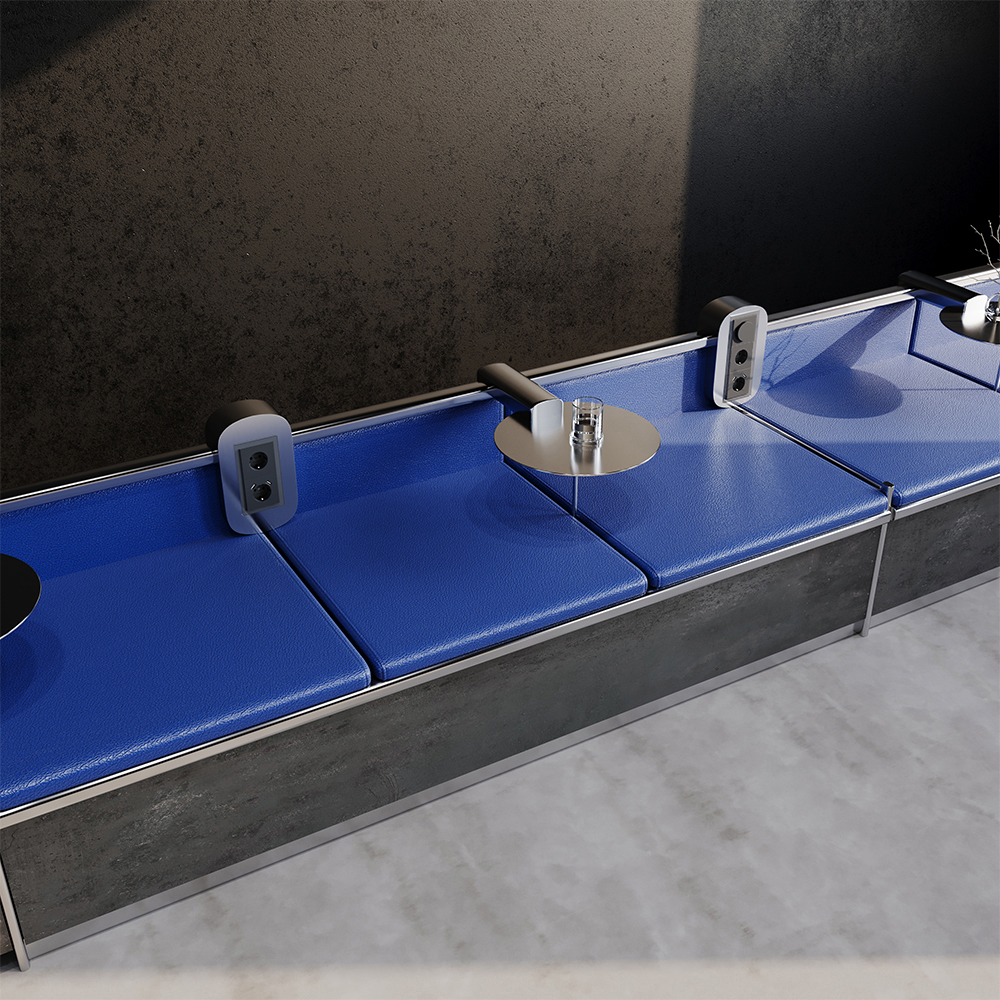 Рамка стеклянная Voltum S70 на 3 поста Графит глянцевый VLS110307 — изображение 4