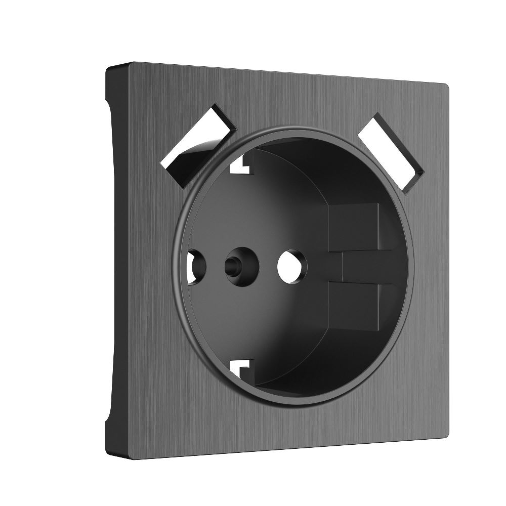 Накладка для розетки Werkel USB Графит рифленый W1179504